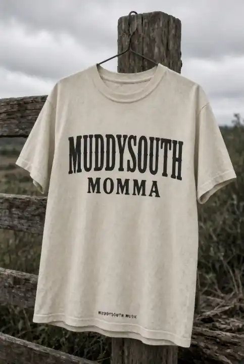 Cream MuddySouth Momma concept tee
